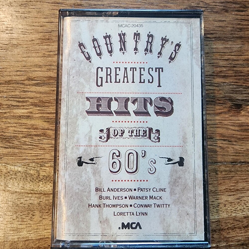 Vintage Country's Greatest Hits Of The 60's Cassette 1987 MCA White Album